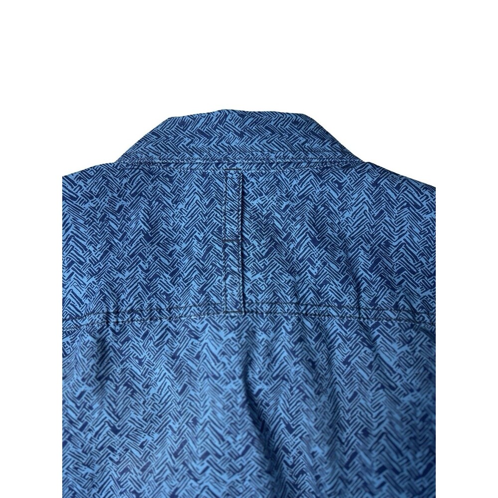 Duluth Mens Size XL Mens Canyoneer Long Sleeve Button Down Shirt Blue Zip Pocket - Picture 8 of 9
